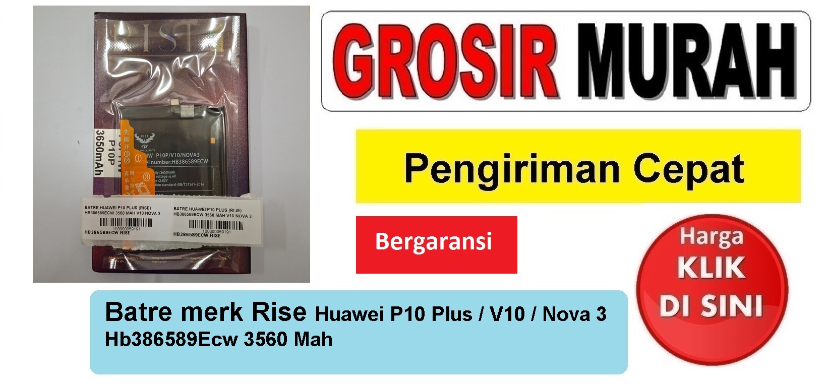 Jual Batre Huawei P10 Plus Rise Baterai Battery