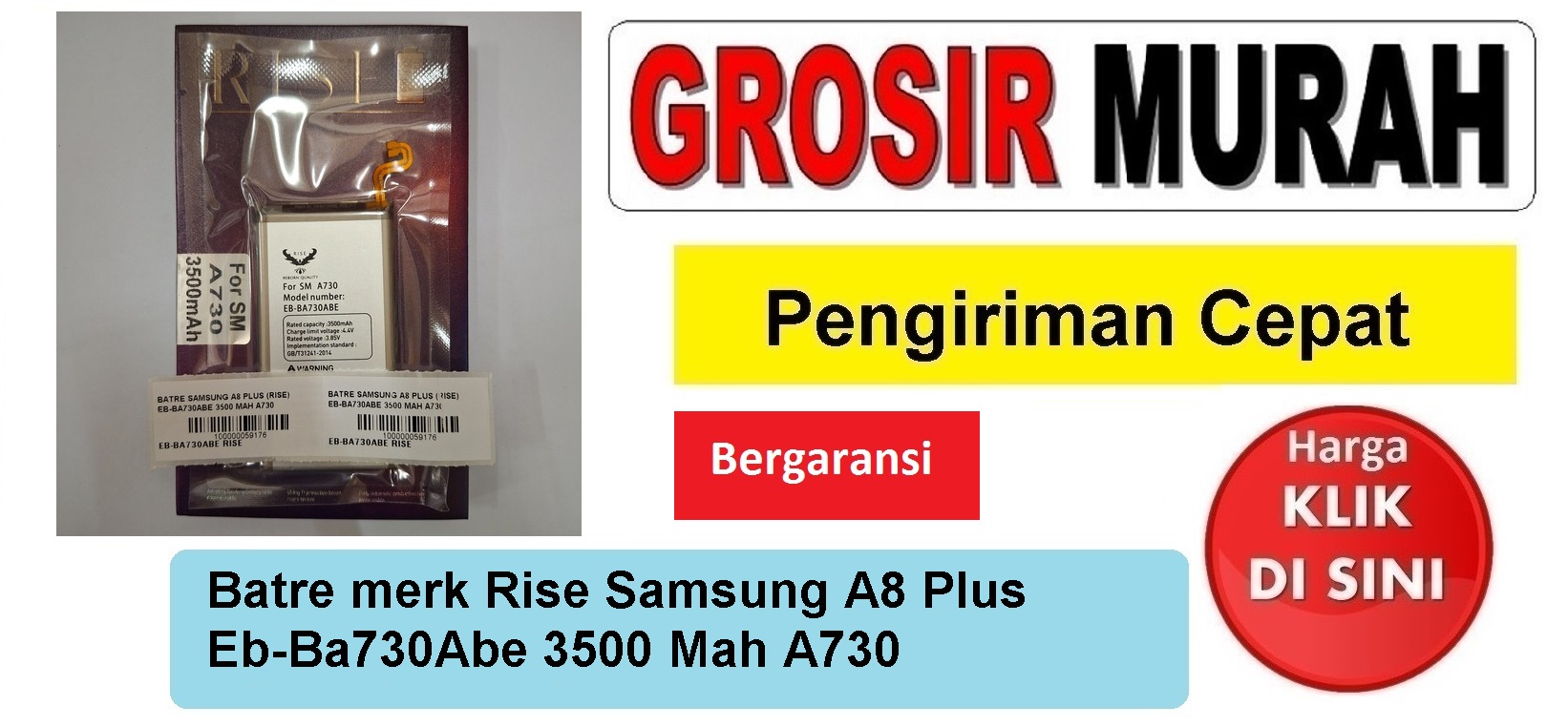 Jual Batre Samsung A8 Plus Rise Baterai Battery