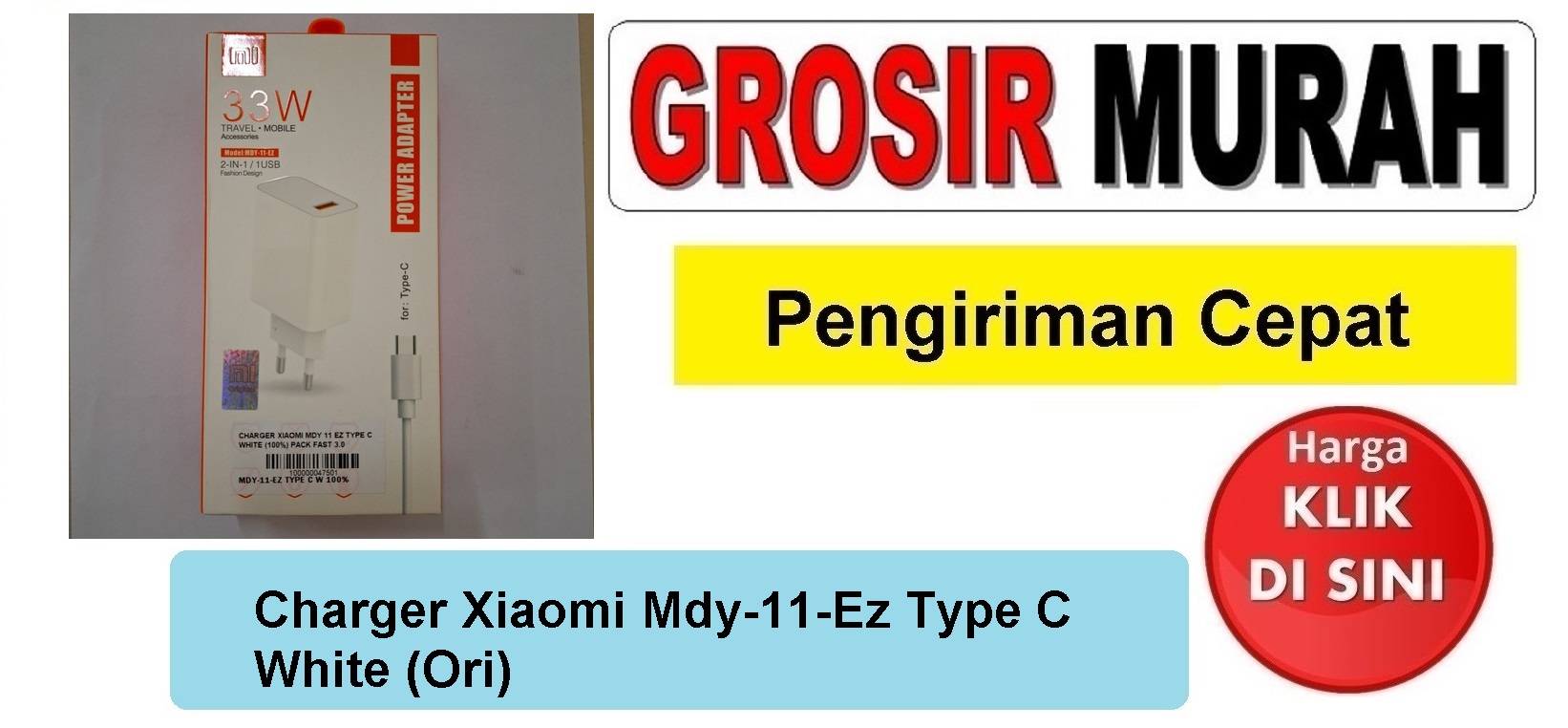 Jual Charger Xiaomi Mdy-11-Ez Type C Ori