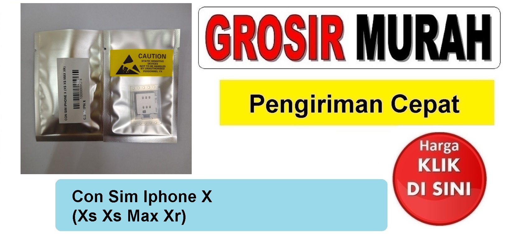 Jual Con Sim Iphone X Xs Xs Max Xr Connector Konektor slot simcard simlock