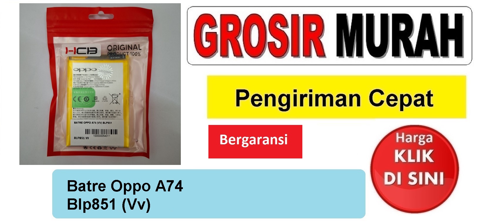Jual Batre Oppo A74 Blp851 Vv Baterai Battery