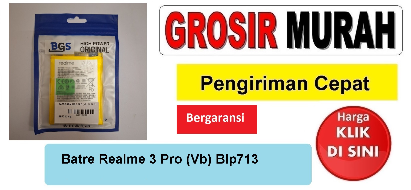 Jual Batre Realme 3 Pro (Vb) Blp713 Baterai Battery