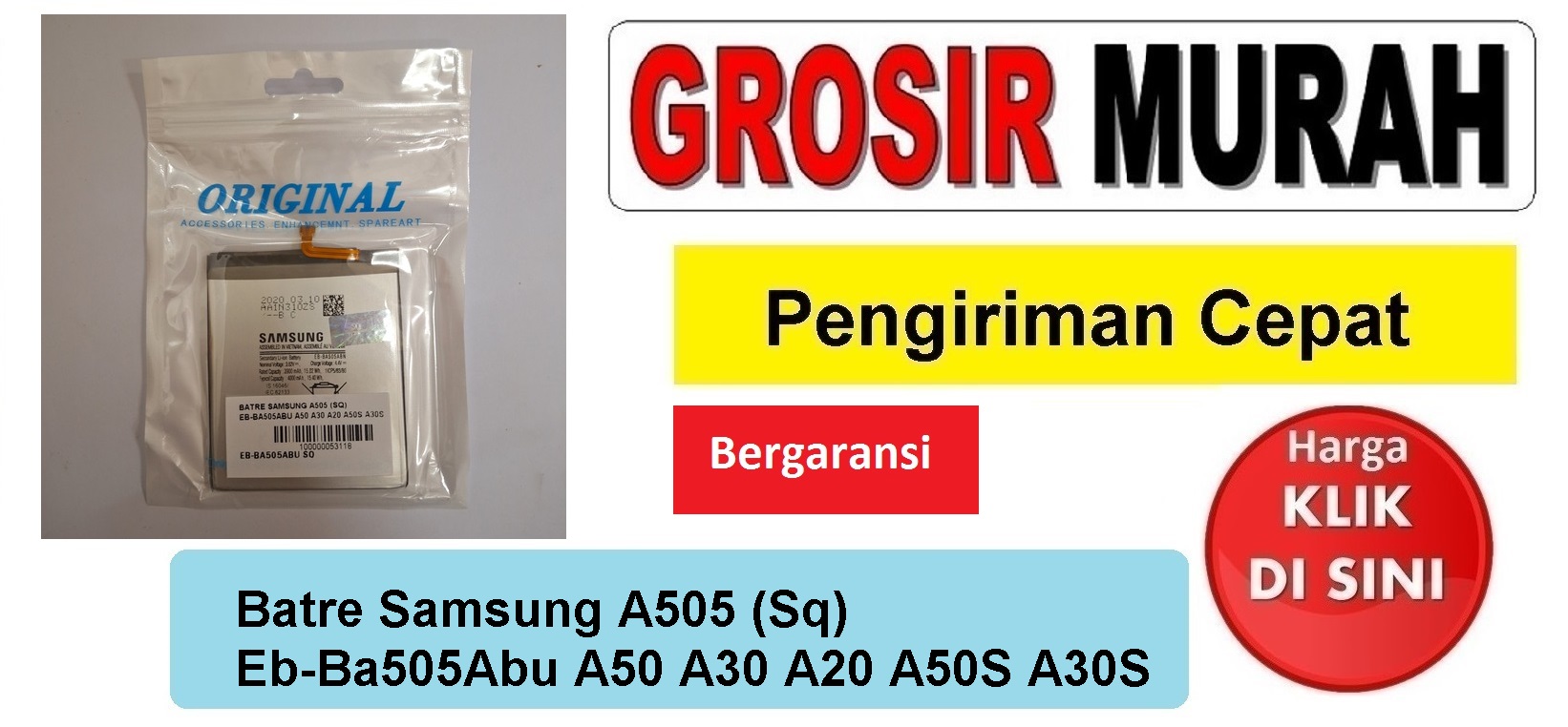 Jual Batre Samsung A505 Eb-Ba505Abu Sq Baterai Battery