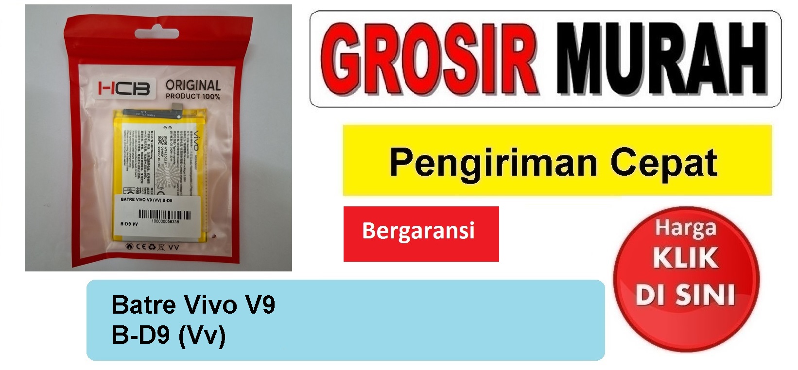 Batre Vivo V9 B-D9 Vv Baterai HP Original Berkualitas