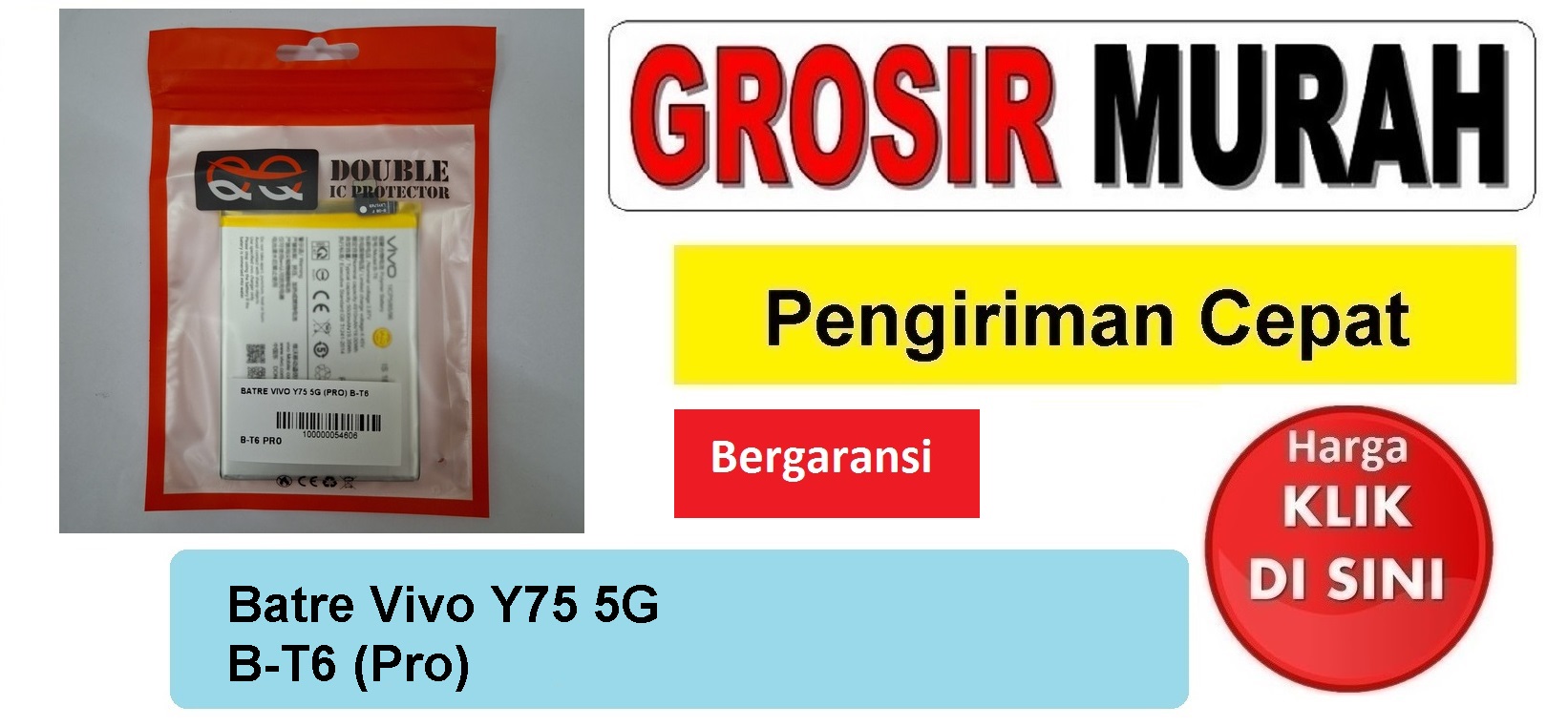 Jual Batre Vivo Y75 5G B-T6 Pro Baterai Battery