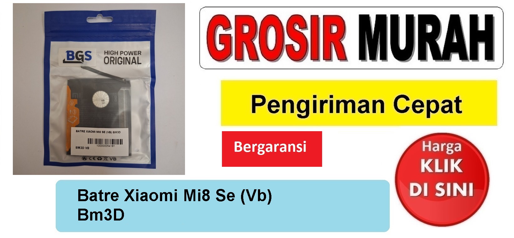 Jual Batre Xiaomi Mi8 Se Bm3D Vb Baterai Battery