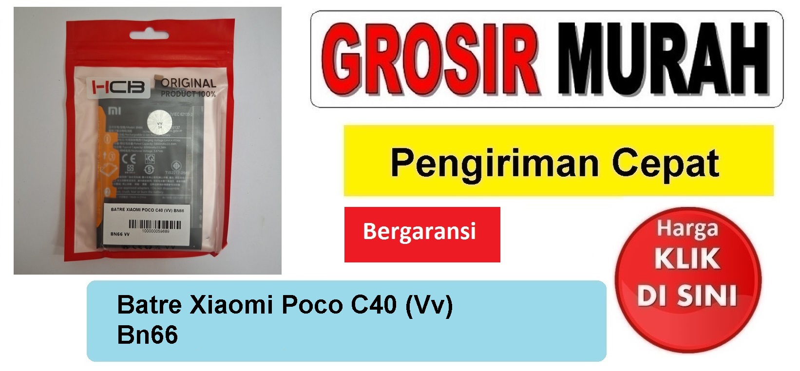 Jual Batre Xiaomi Poco C40 Bn66 Vv Baterai Battery