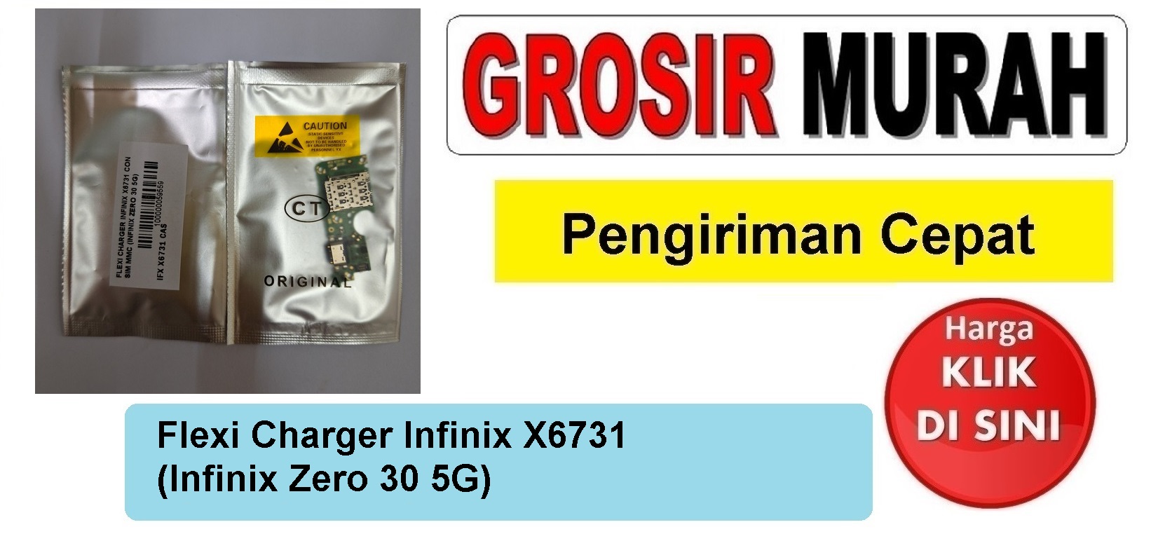 Jual Flexi Charger Infinix X6731 (Infinix Zero 30 5G) Fleksibel Flexible Fleksi Flexibel Flex Con Tc Connector Pcb Konektor cas papan charging