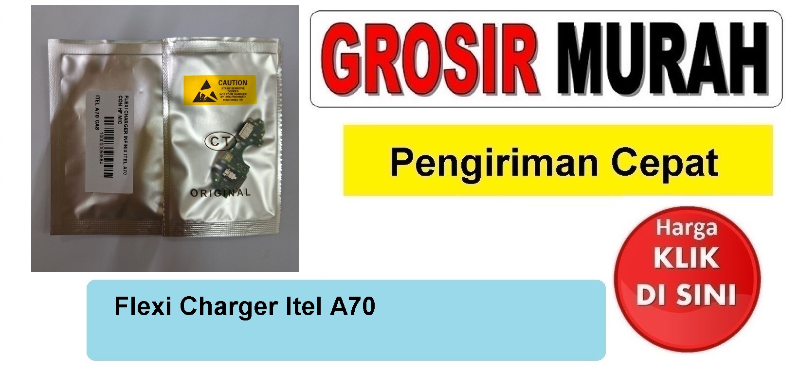 Jual Flexi Charger Itel A70 Fleksibel Flexible Fleksi Flexibel Flex Con Tc Connector Pcb Konektor cas papan charging