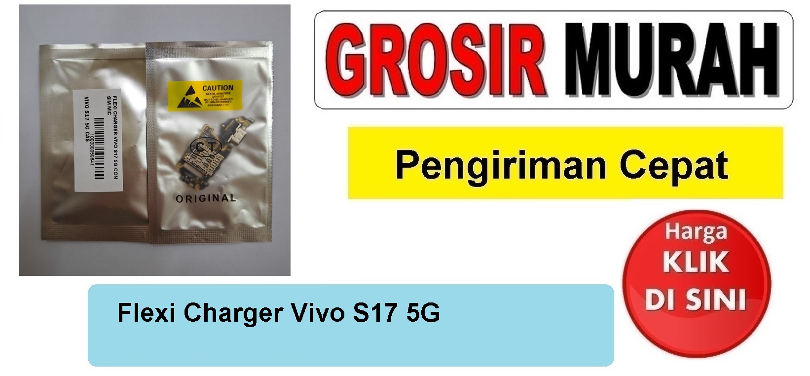 Jual Flexi Charger Vivo S17 5G Fleksibel Flexible Fleksi Flexibel Flex Con Tc Connector Pcb Konektor cas papan charging