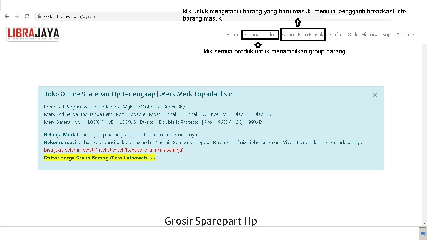 belanja sparepart hp