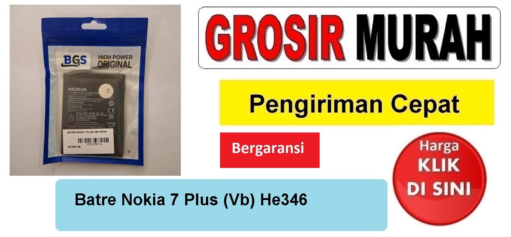 Jual Batre Nokia 7 Plus He346 Baterai Battery