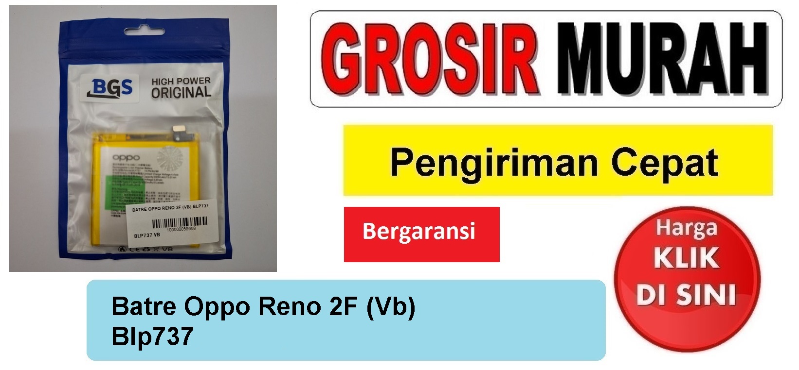 Jual Batre Oppo Reno 2F Blp737 Baterai Battery