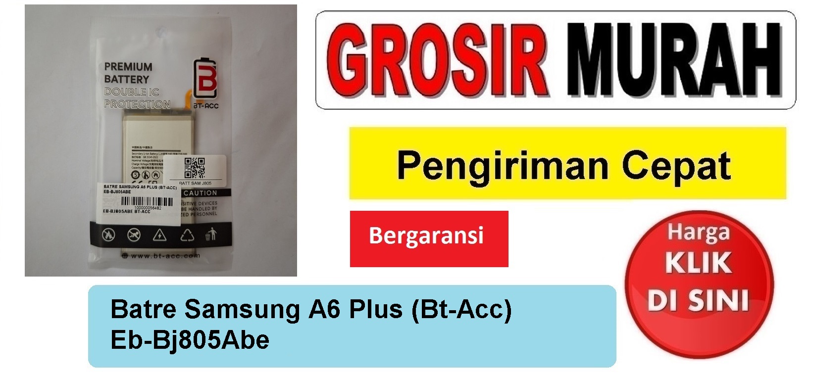Jual Batre Samsung A6 Plus Eb-Bj805Abe Bt-acc Baterai Battery