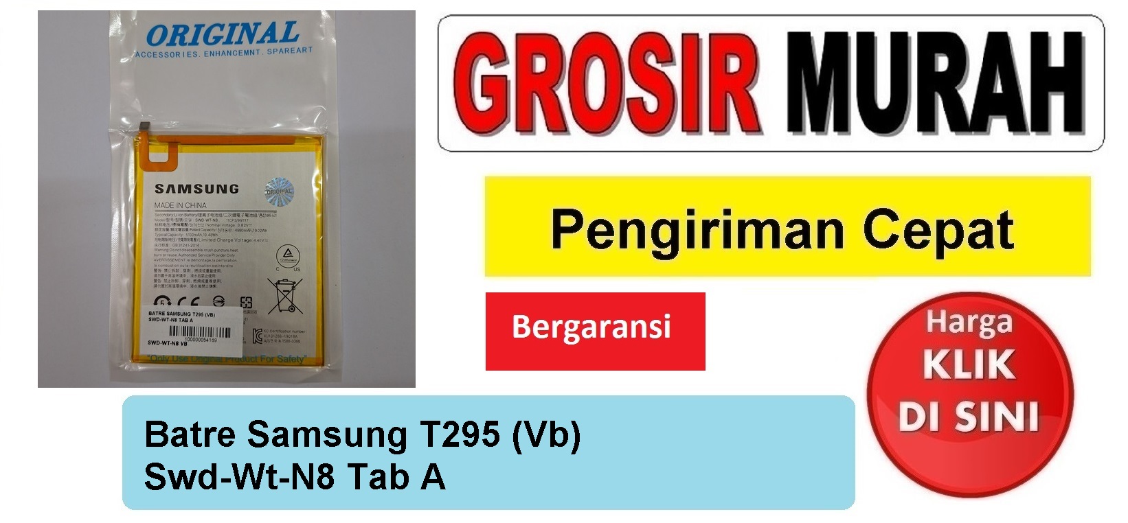 Jual Batre Samsung T295 Tab A Swd-Wt-N8 Vb Baterai Battery