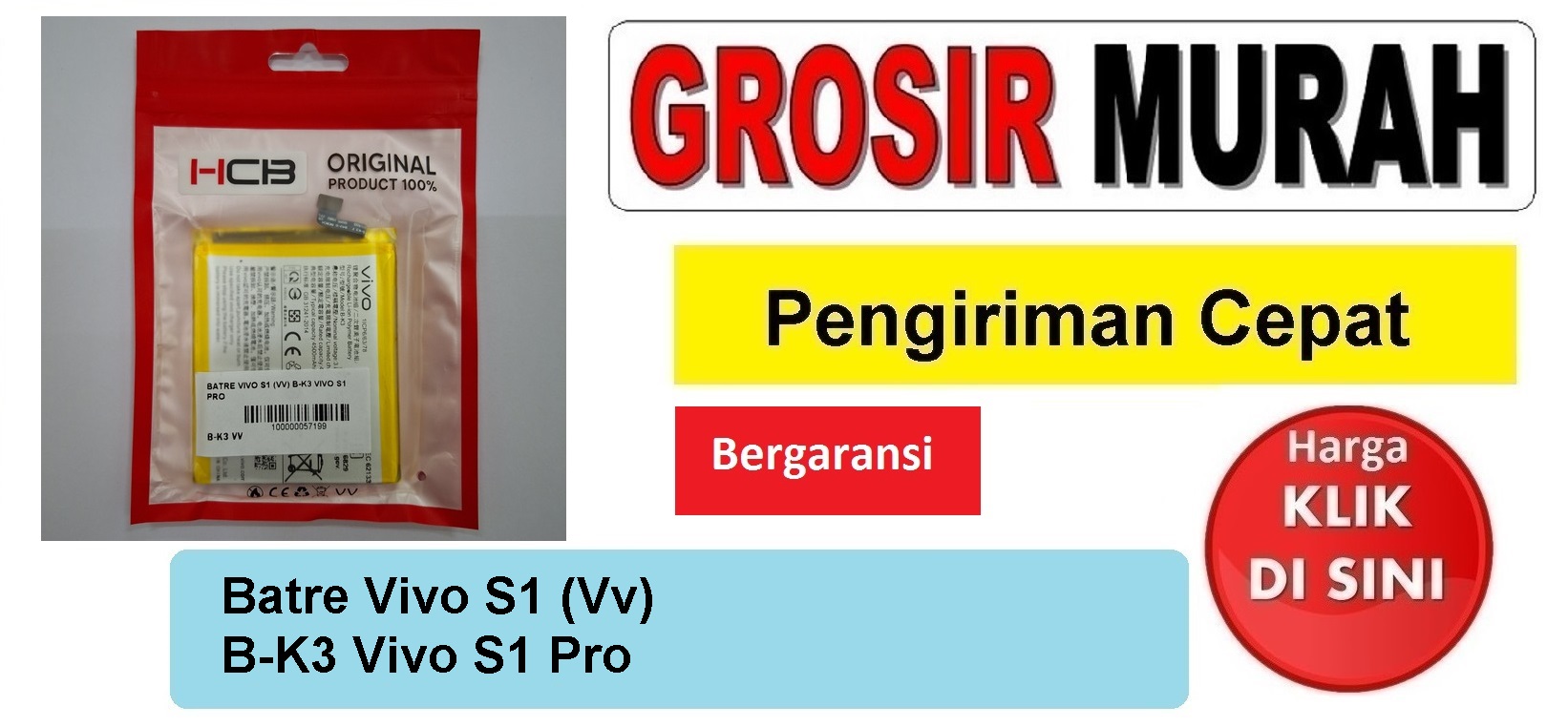 Jual Batre Vivo S1 (Vv) B-K3 Vivo S1 Pro Baterai Battery