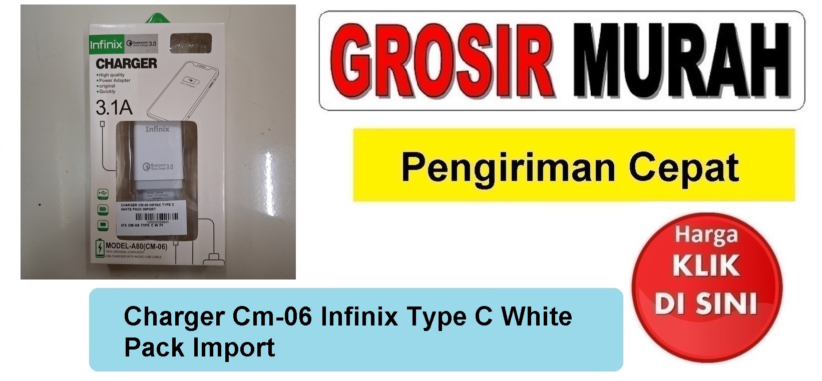 Jual Charger Cm-06 Infinix Type C White Import