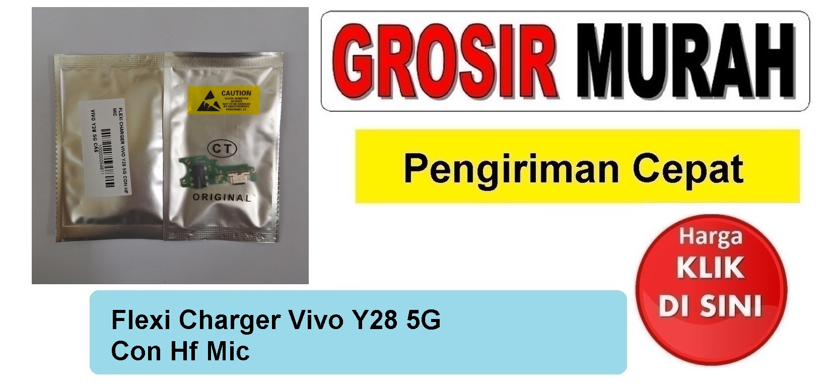 Jual Flexi Charger Vivo Y28 5G Fleksibel Flexible Fleksi Flexibel Flex Con Tc Connector Pcb Konektor cas papan charging