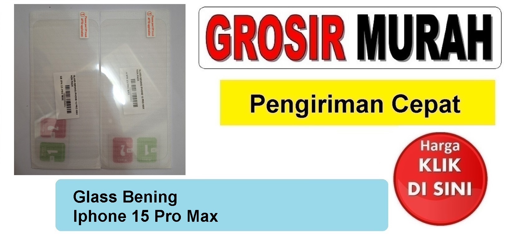 Jual Glass Bening Iphone 15 Pro Max Anti Gores Full Screen Protector