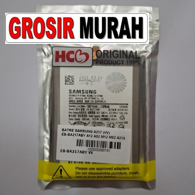 Batre Samsung A217 VV Eb-Ba217Aby A12 A02 M12 M02 A21S