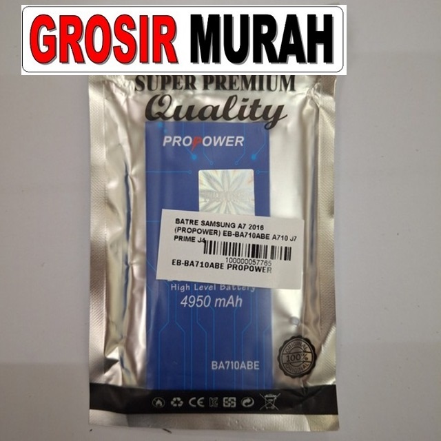 Jual Batre Samsung A7 2016 A710 J7 Prime J4 Plus G610 Eb-Ba710Abe Propower Baterai Battery