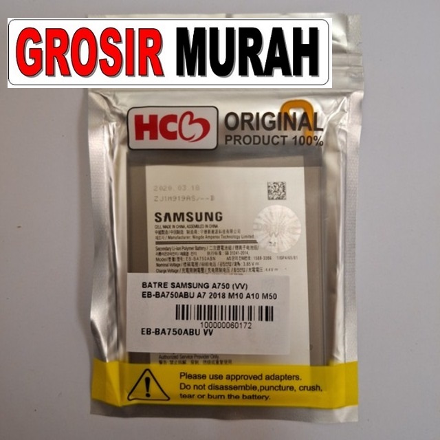 Batre Samsung A750 VV Eb-Ba750Abu A7 2018 M10 A10 M50