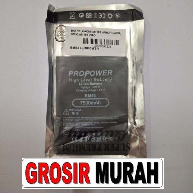 Batre Xiaomi Mi 10T (Propower) Bm53 Mi 10T Pro