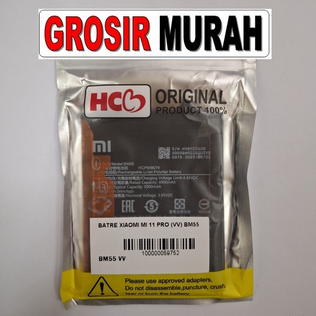 Jual Batre Xiaomi Mi 11 Pro Bm55 Baterai Battery