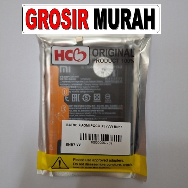 Batre Xiaomi Poco X3 BN57 VV