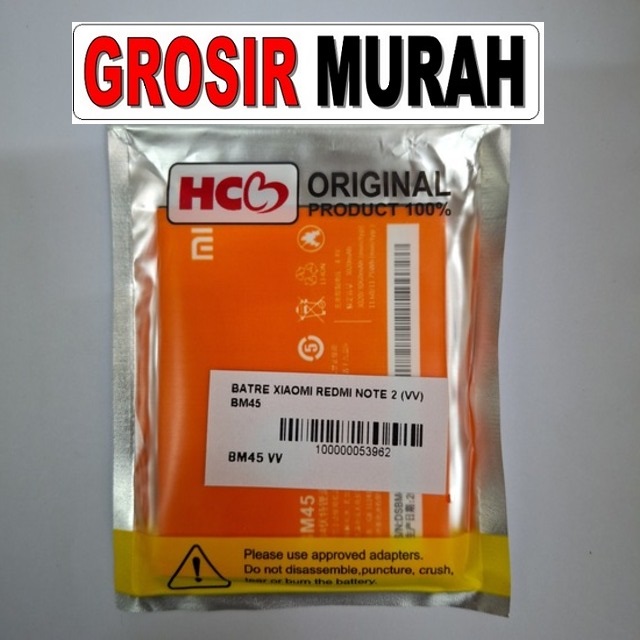 Batre Xiaomi Redmi Note 2 (Vv) Bm45