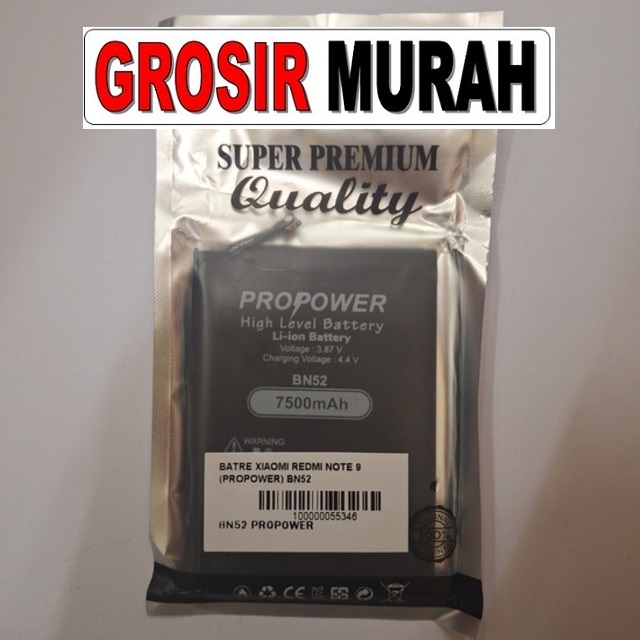 Batre Xiaomi Redmi Note 9 Propower BN52