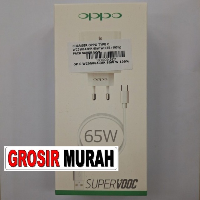 Charger Oppo Micro Wc0506A3Hk 65W White (100%) Pack Super Vooc