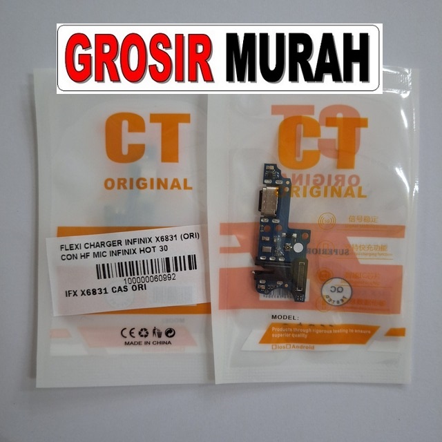 Flexi Charger Infinix X6831 Ori Hot 30 Spark 10 Pro