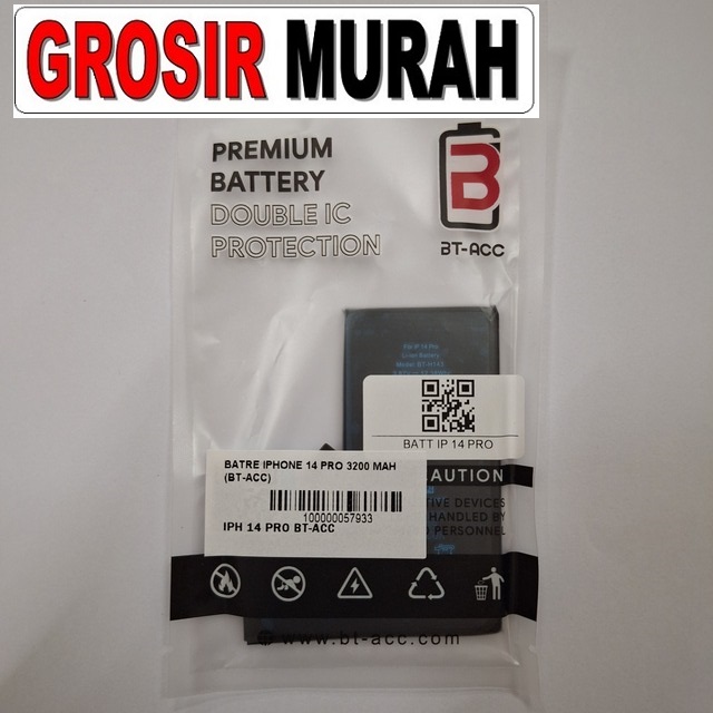 Batre Iphone 14 Pro 3200 Mah (Bt-Acc)