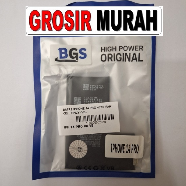 Batre Iphone 14 Pro 4323 Mah Cell Only (Vb)