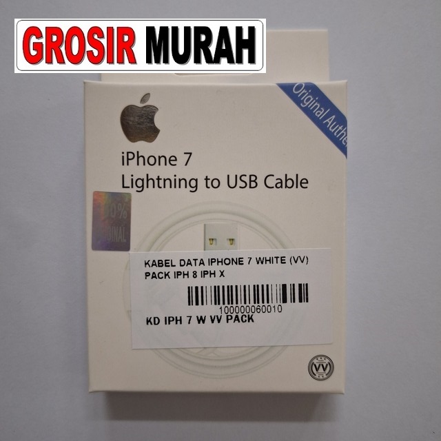 Kabel Data iPhone 7 White iPhone 8 iPhone X VV Pack