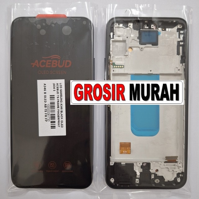 LCD Samsung A346 OLED Acebud Frame Fingerprint A34 5G