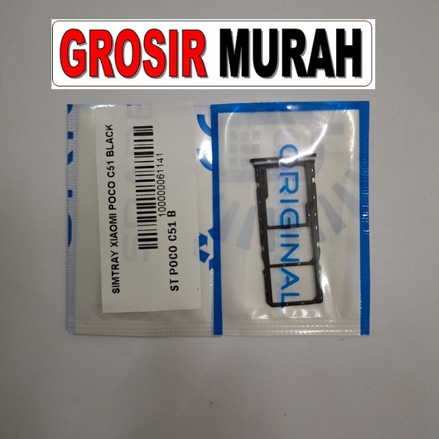 Jual Simtray Xiaomi Poco C51 Black Simcard Simlock Slot Sim Tray