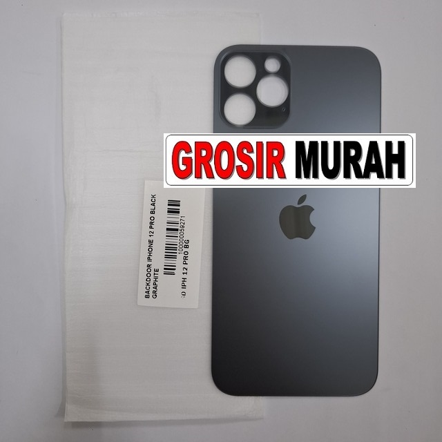 Backdoor iPhone 12 Pro Black Graphite OEM – Kuat dan presisi