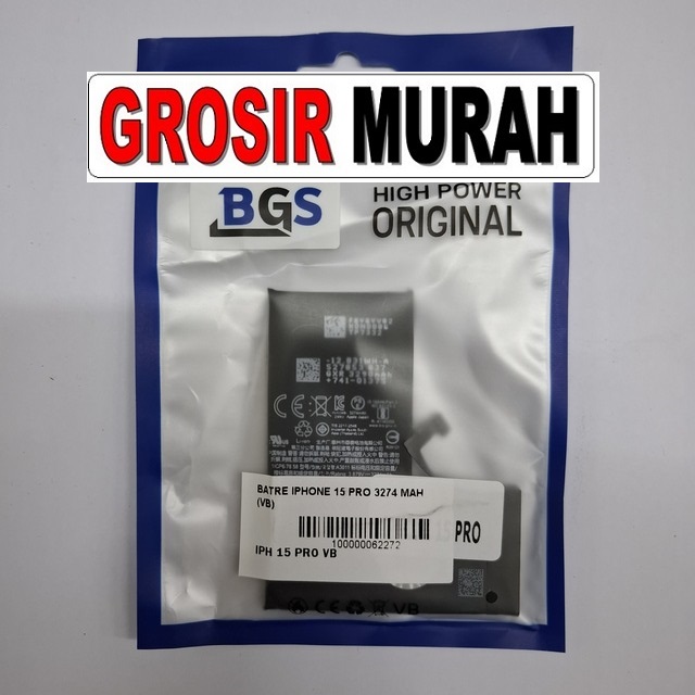Batre Iphone 15 Pro 3274 Mah (Vb)