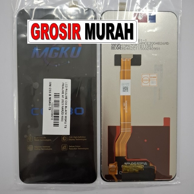 LCD Realme C55 Mgku Oppo A1 2023 A58 4G Narzo N55 Black