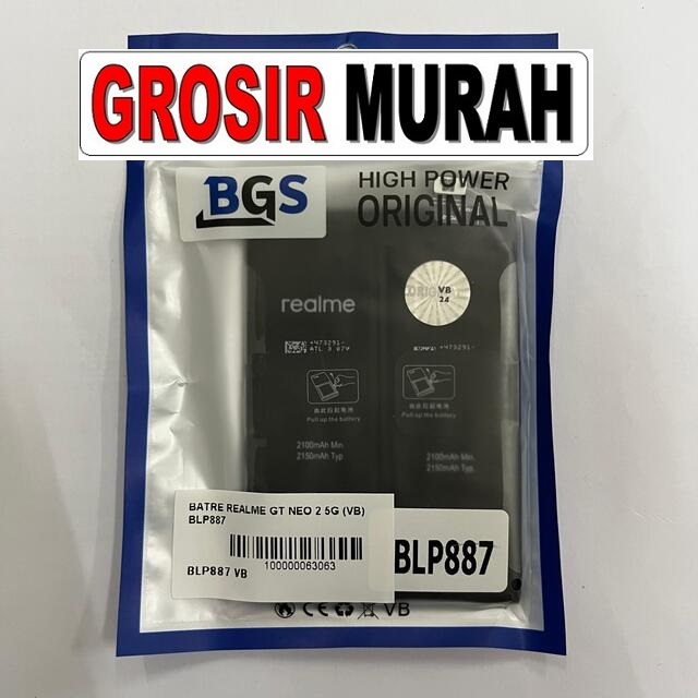 Batre Realme GT Neo 2 5G VB BLP887