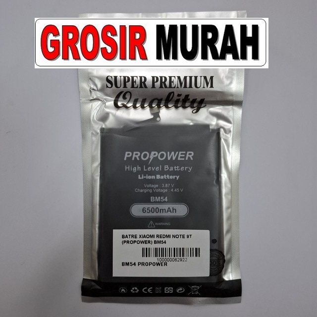 Batre Xiaomi Redmi Note 9T Propower BM54