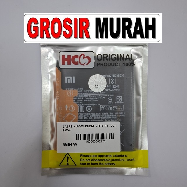 Batre Xiaomi Redmi Note 9T VV BM54