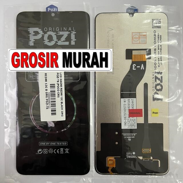 LCD Org Pozi kompatibel Xiaomi Redmi 13C, Poco C65, Poco M6 5G, layar sentuh fullset berkualitas tinggi