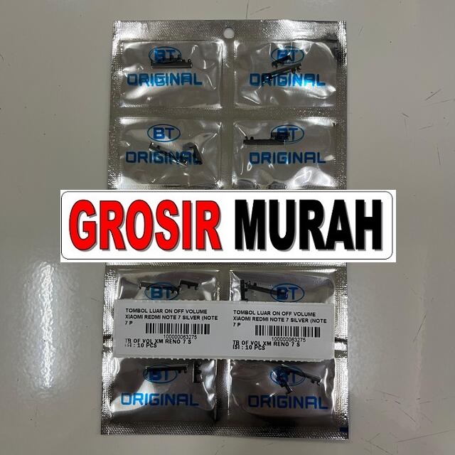 Tombol Luar On Off Volume Redmi Note 7 / Note 7 Pro Silver