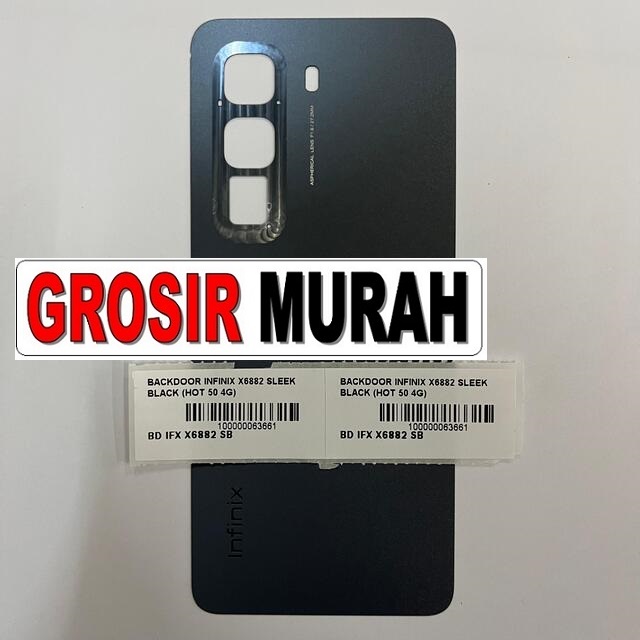 Backdoor Infinix X6882, Infinix Hot 50 4G warna sleek black - Backdoor HP original casing belakang smartphone