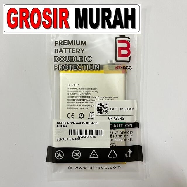 Batre Oppo A78 4G BT-ACC BLP-A07