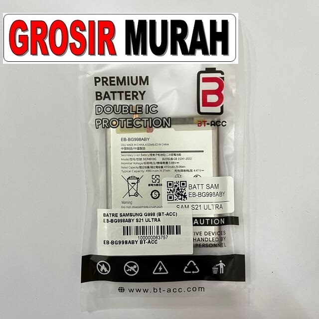 Batre Samsung G998 Bt-Acc Eb-Bg998Aby S21 Ultra
