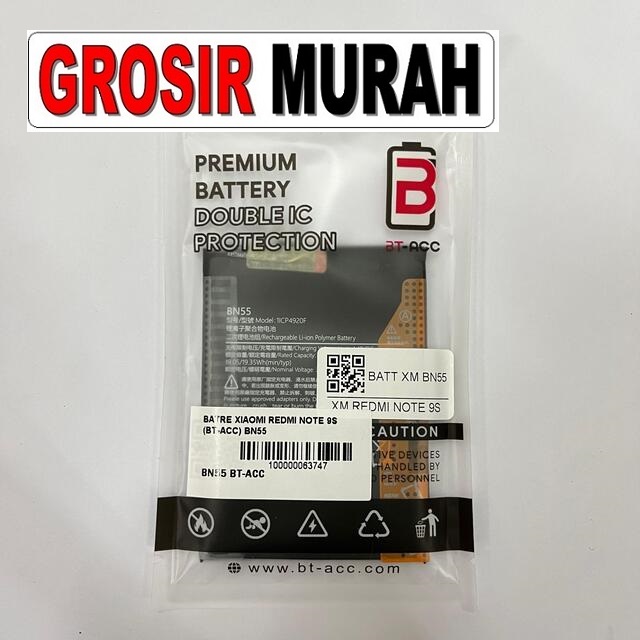 Batre Xiaomi Redmi Note 9S BT-ACC BN55